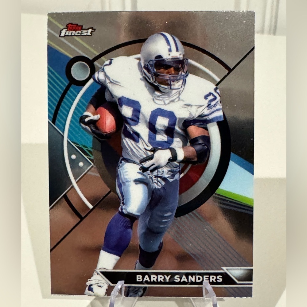 2024 Barry Sanders Topps Finest Card. Mint condition